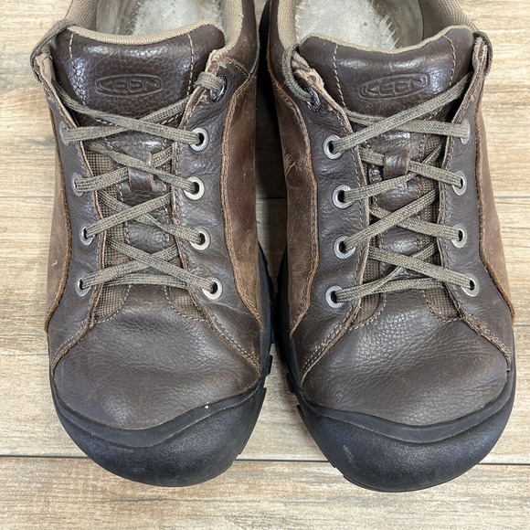 Keen Toyah Brown Leather Lace Walking Casual Shoes Size 11.5 - Picture 3 of 11